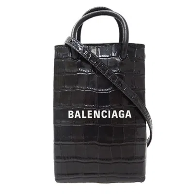 Pre-owned Balenciaga Black Leather Pochette Shoulder Bag ()