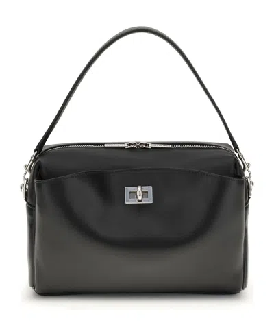 Balenciaga Black Leather Rodeo Handbag