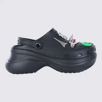 BALENCIAGA BLACK LEATHER SANDALS