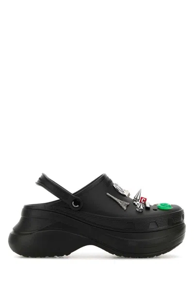 Balenciaga Black Leather Sandals