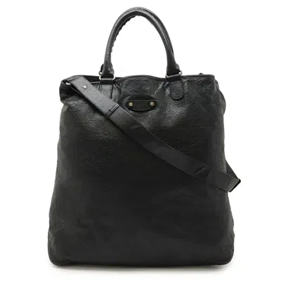 Pre-owned Balenciaga Black Leather Shoulder Bag Tote Bag ()