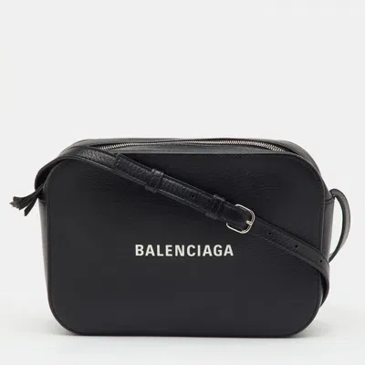 Pre-owned Balenciaga Black Leather Small Everyday Camera Crossbody Bag