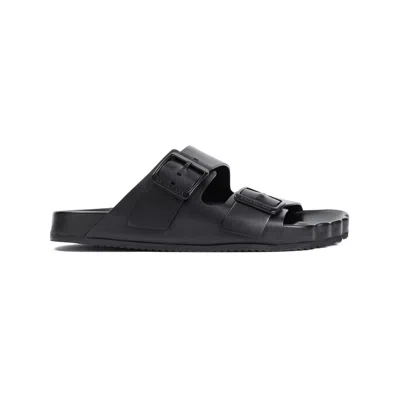 Balenciaga Black Leather Sunday Sandal