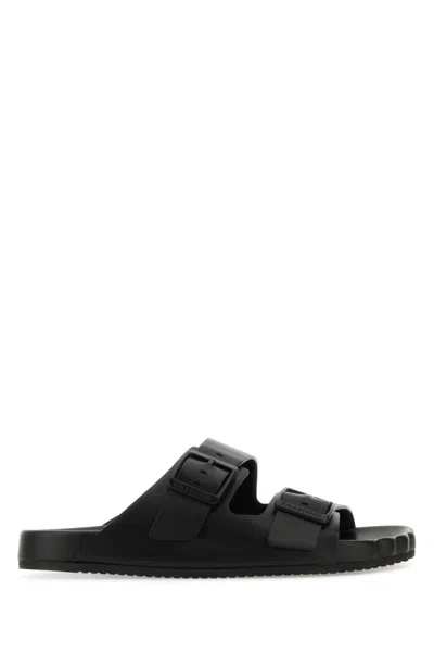 BALENCIAGA BLACK SLIP ON SANDALS