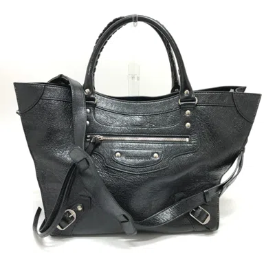 Pre-owned Balenciaga Black Leather Tote Bag ()