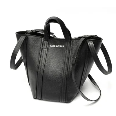 Pre-owned Balenciaga Black Leather Tote Bag ()