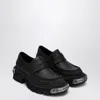Balenciaga Black Leather Tractor Loafers Men