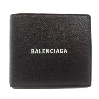 Pre-owned Balenciaga Black Leather Wallet (bi-fold) ()