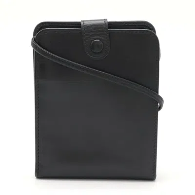 Pre-owned Balenciaga Black Leather Wallet (bi-fold) ()
