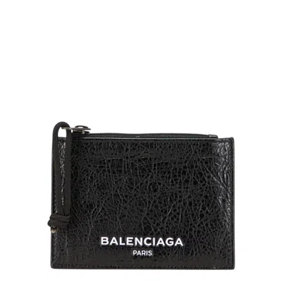 Pre-owned Balenciaga Black Leather Wallet (bi-fold) ()