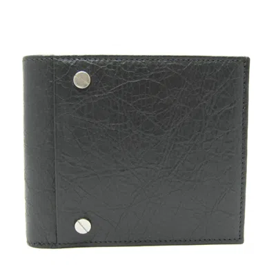 Pre-owned Balenciaga Black Leather Wallet  ()