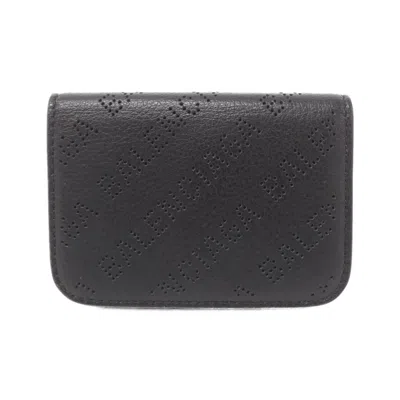 Pre-owned Balenciaga Black Leather Wallet (tri-fold) ()