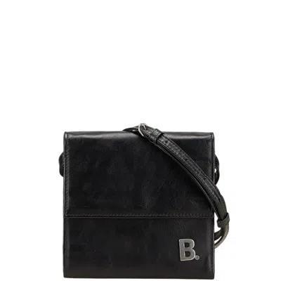 Pre-owned Balenciaga Black Leather Wallet (tri-fold) ()