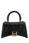 Balenciaga Hourglass Small Croc-effect Leather Crossbody Bag