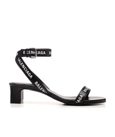 Balenciaga Black Letter Logo Sandals