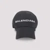 Balenciaga Logo Embroidered Adjustable Baseball Cap In Black