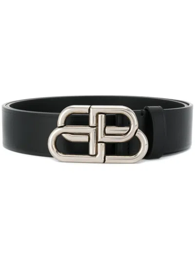 Balenciaga Black Logo Buckle Belt