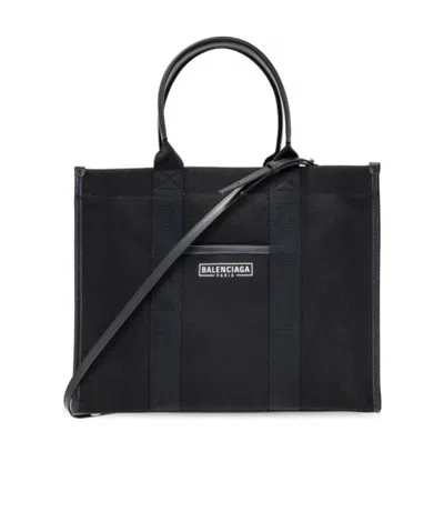 Balenciaga Black Logo Handbag In Multi