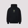 Balenciaga Black Hoodie With Fixed Hood And Logo Print On The Front In Cotton Man In Black