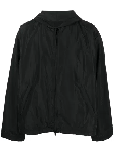 Balenciaga Nylon Zipped Jacket In Black