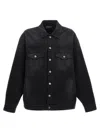 Balenciaga Political Campaign-logo Oversized Denim Jacket In Black