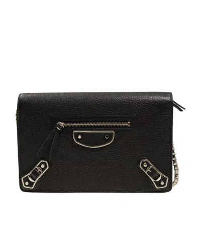 Balenciaga Black Logo Shoulder Bag