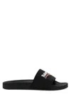 Balenciaga Embossed Logo Slip-on Sandals With Moulded Footbed In Multi