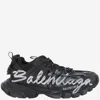 Balenciaga Track Signature Low-top Sneakers In Black