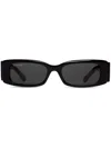 Balenciaga Rectangular Frame Bb Sunglasses In Black