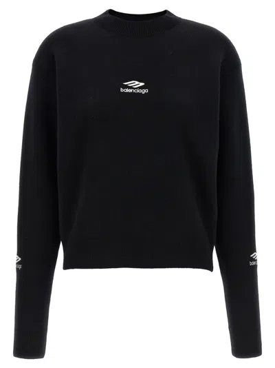 BALENCIAGA BLACK LOGO SWEATER