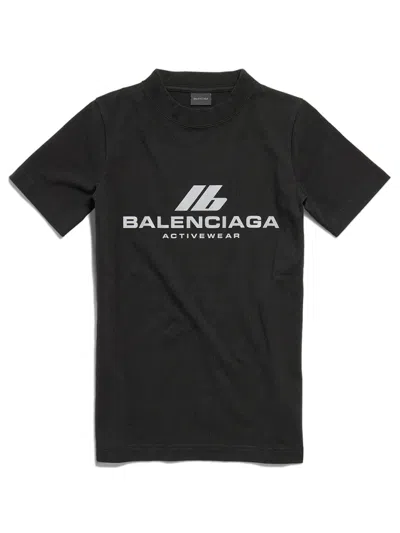 BALENCIAGA BLACK LOGO T-SHIRT