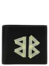 Balenciaga Cash Black Wallet In Grained Leather In Black