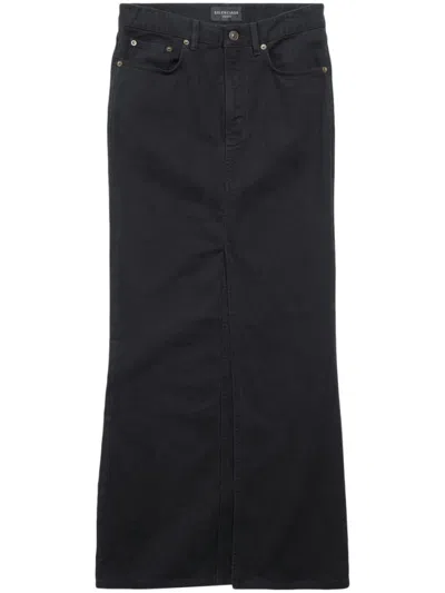 BALENCIAGA BLACK LONG SKIRT