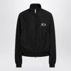 Balenciaga Womens Black Logo-embroidered Cotton-blend Track Jacket In Black