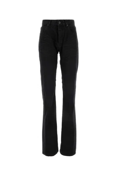 Balenciaga Black Low Waist Straight Jeans