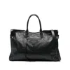 Balenciaga Men's City Travel Leather Tote Bag In Black