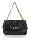 Balenciaga Women's Leather Medium Monaco Shoulder Bag In Black