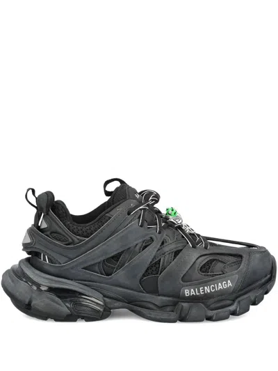 Balenciaga Black Mesh And Rubber Track Sneakers