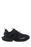 Balenciaga Black Mesh And Rubber Track Sneakers In Multi