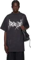 Balenciaga Men's Ai Metal Oversized T-shirt In Washed Black/white