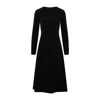 Balenciaga Black High-neck Sleeveless Dress With Polyester And Elastane Blend Fabric In Black
