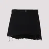 Balenciaga Distressed Asymmetric Mini Skirt In Black