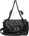 Balenciaga Black Modu Flap Medium Chain Bag In 1060 Black