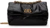 Balenciaga Monaco Small Chain Shoulder Bag In 1000 Black