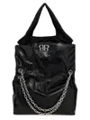 Balenciaga Large Monaco Plus Tote Bag With Chain In Black