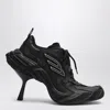 Balenciaga Women Monday Heel Sneakers In Black