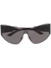 Balenciaga Black Mono Cat 2.0 Sunglasses In Black