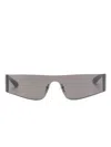 Balenciaga Acetate Mono Rectangle Sunglasses In Grey