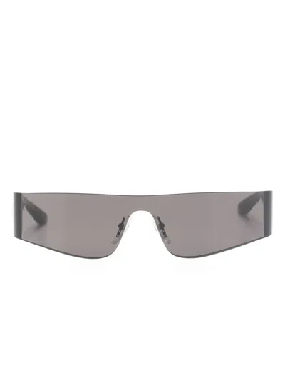 BALENCIAGA BLACK MONO RECTANGLE SUNGLASSES