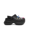 Balenciaga Women Crocs Jibbitz Sandals In Black